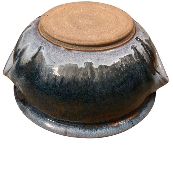 Stunning Studio Pottery Drip Glazed Stoneware Casserole Pot with Lid - Picture 3 of 10